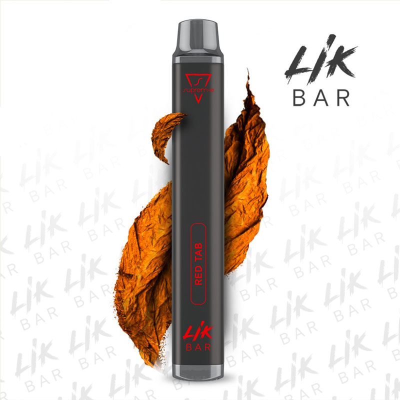 Lik Bar Red Tab 500mAh Sigaretta Usa e Getta 600 Puff Suprem-e