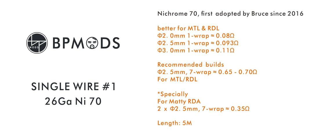 descrizione single wire 26ga bp mods