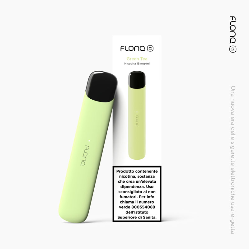 Flonq Alpha GREEN TEA Sigaretta Usa e Getta 600 Puff