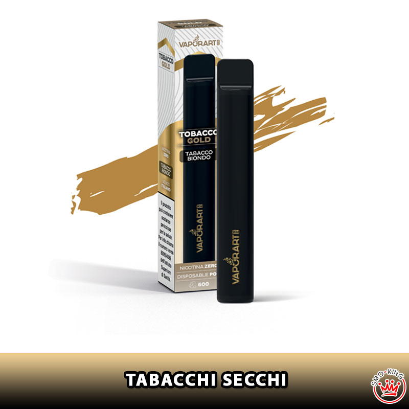 Tobacco Gold Sigaretta Usa e Getta 600 Puff Vaporart