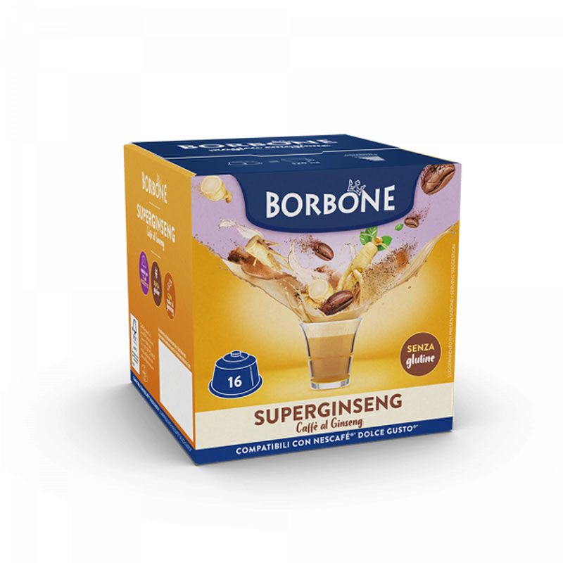 Capsule SUPERGINSENG Nescafé Dolce Gusto 16pz Caffè Borbone