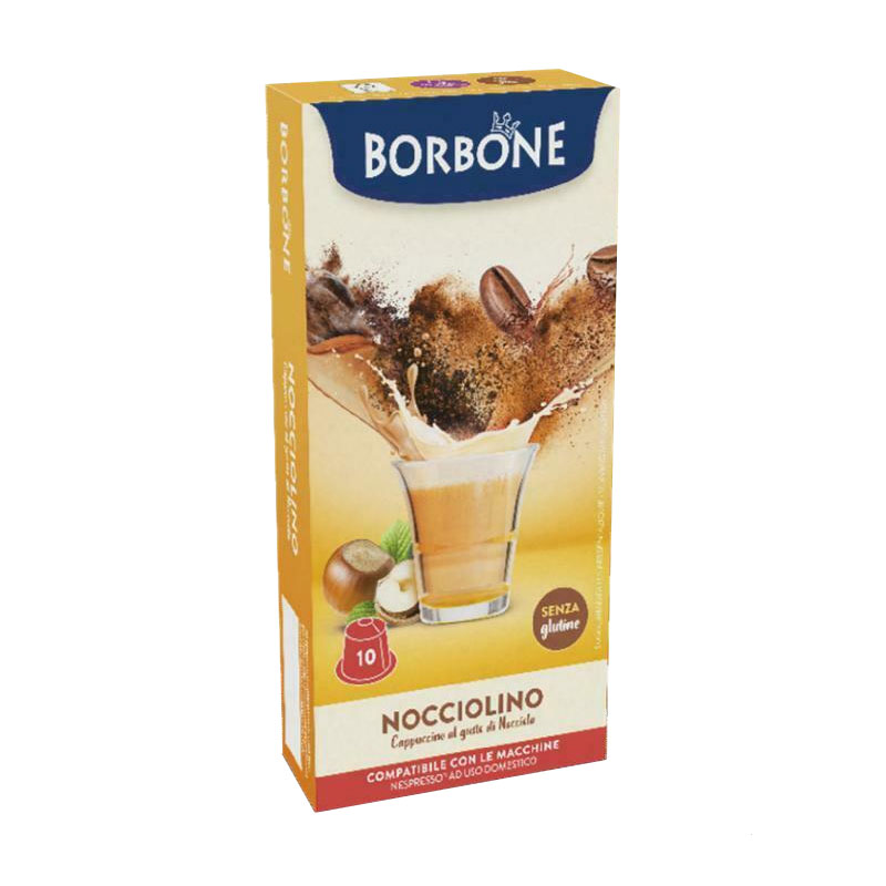 Capsule NOCCIOLINO Nespresso 10pz Caffè Borbone