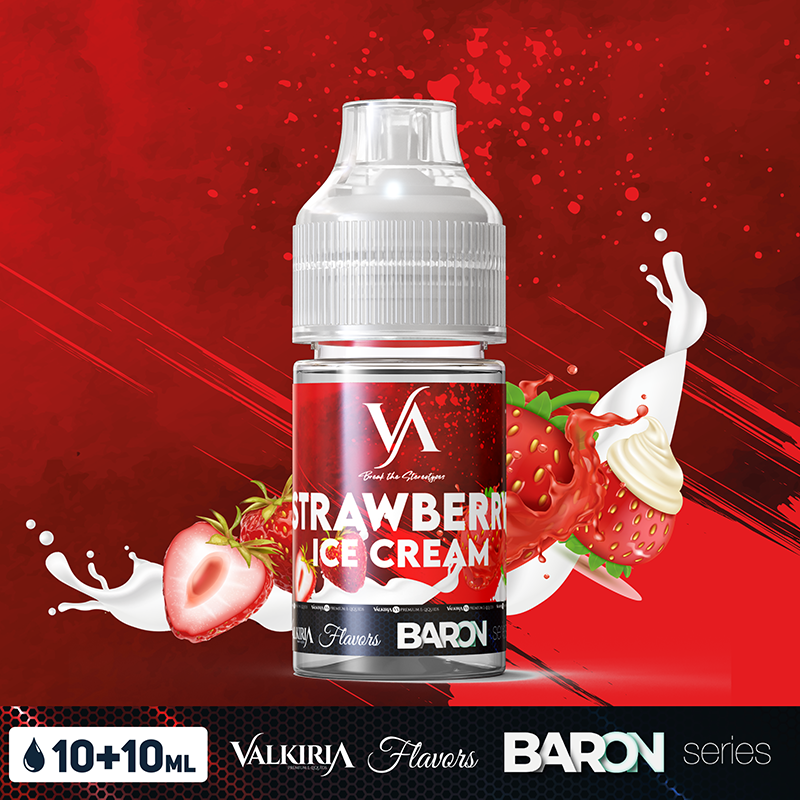 Strawberry Ice Cream Baron Mini Shot 10+10 ml Valkiria