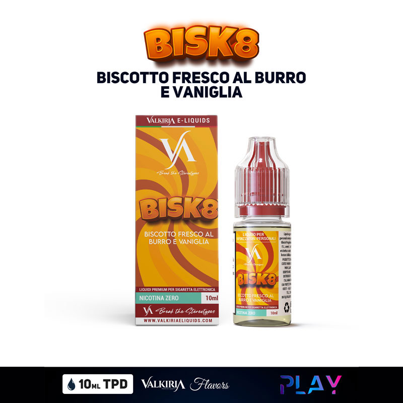 Bisk8 Play Liquido Pronto Nicotina 10 ml Valkiria
