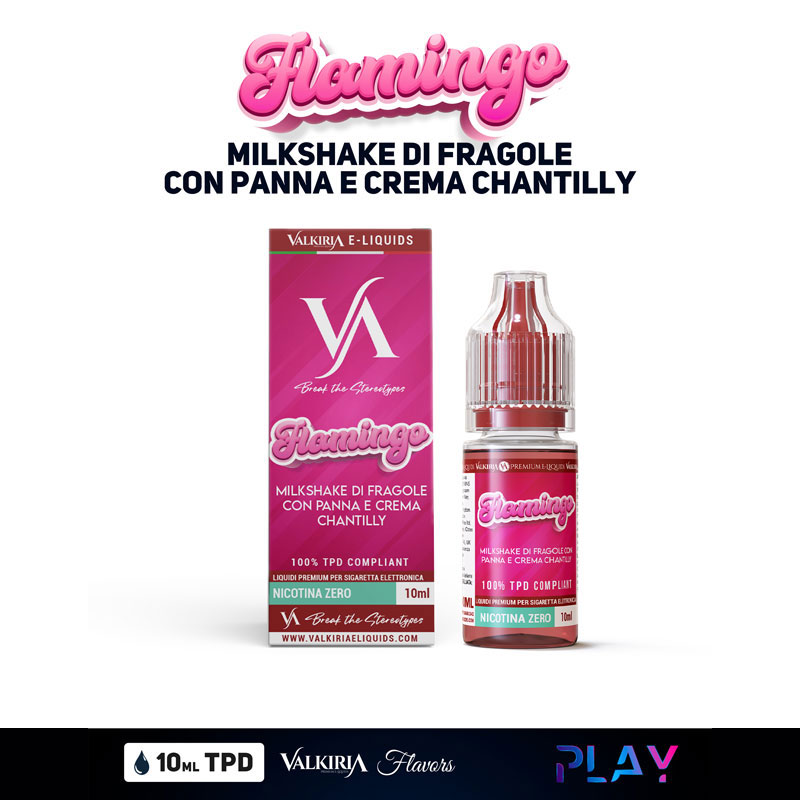 Flamingo Play Liquido Pronto Nicotina 10 ml Valkiria