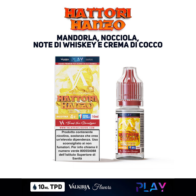 Hattori Hanzo Play Liquido Pronto Nicotina 10 ml Valkiria