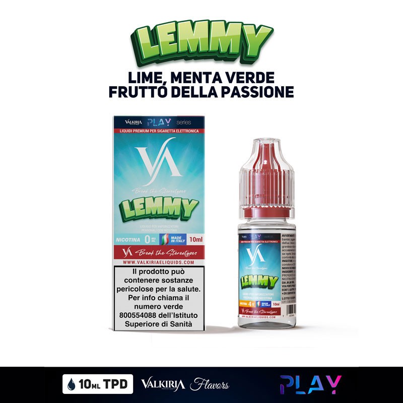Lemmy Play Liquido Pronto Nicotina 10 ml Valkiria