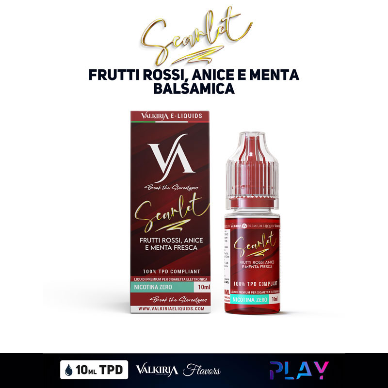 Scarlet Play Liquido Pronto Nicotina 10 ml Valkiria