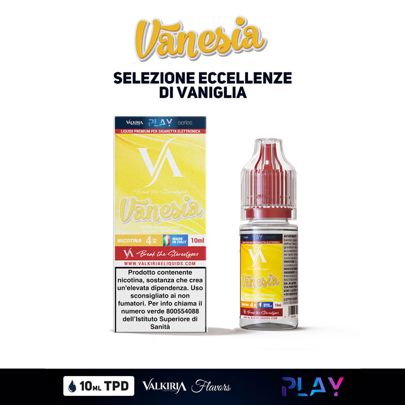 Vanesia Play Liquido Pronto Nicotina 10 ml Valkiria