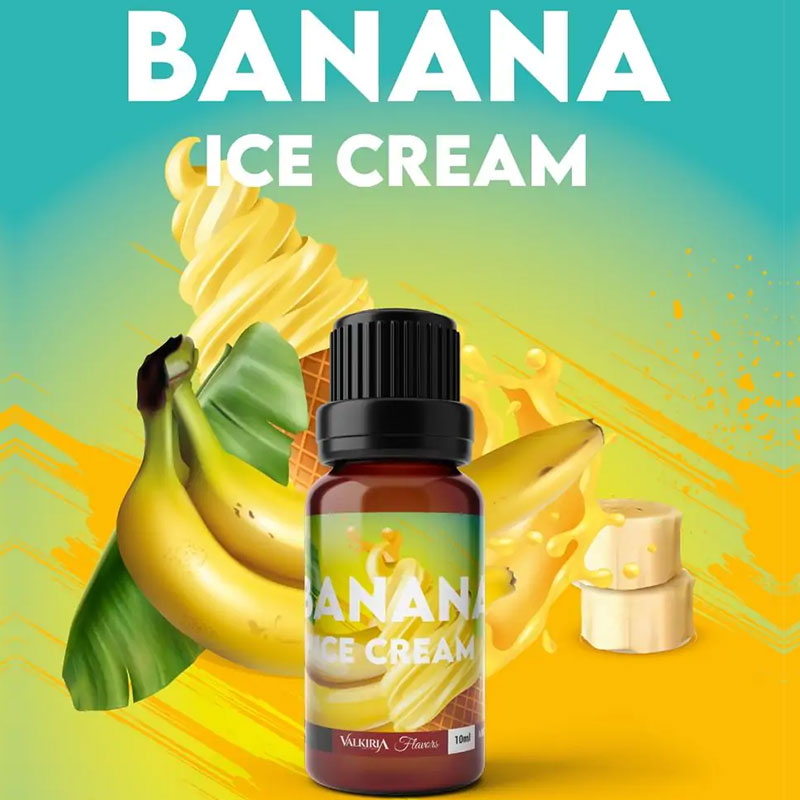 Banana Ice Cream Baron Aroma Concentrato 10 ml Valkiria