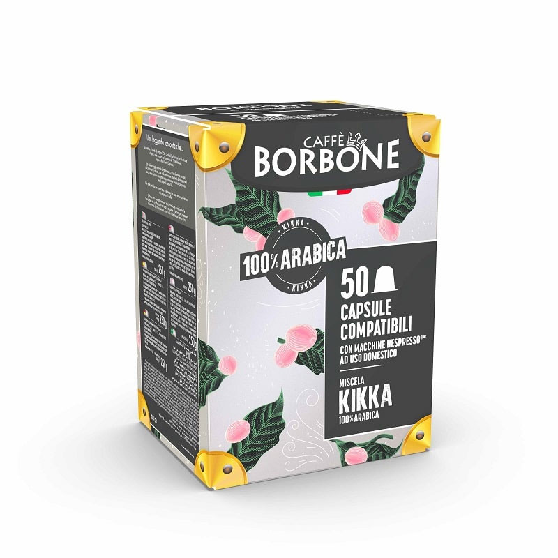 Miscela KIKKA 100% Arabica NESPRESSO 50pz Capsule Caffè Borbone REspresso