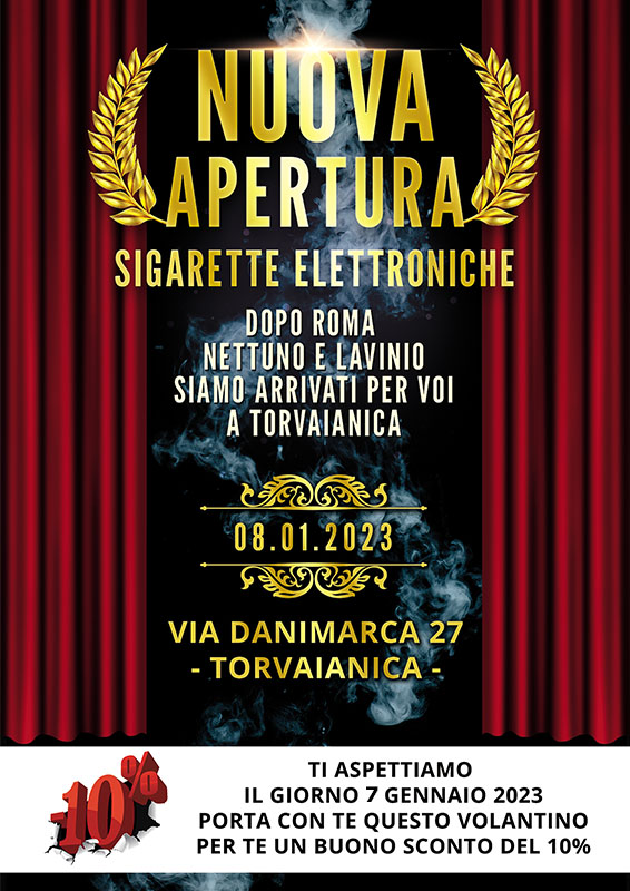 Nuova apertura Sigarette Elettronica Torvaianica