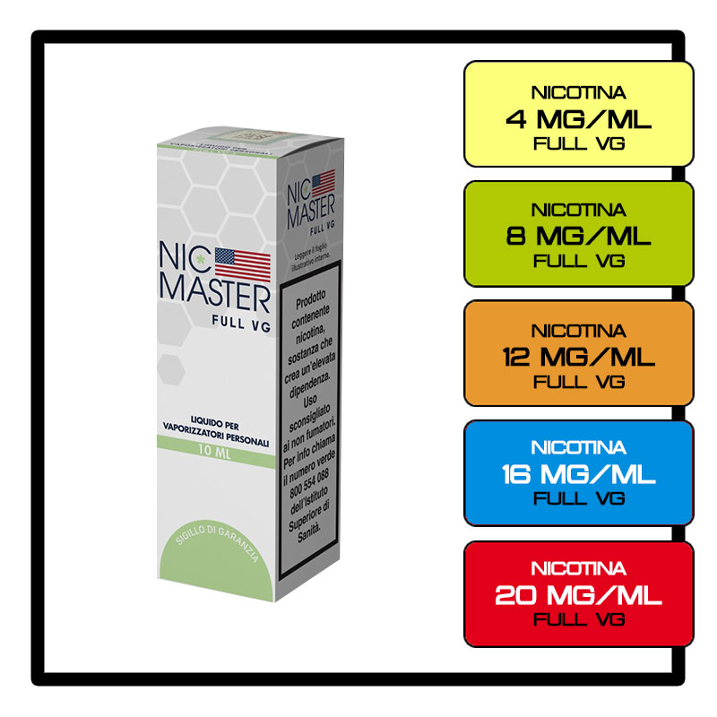 Base FULL VG 10 ml Basetta Nicotina Nic Master