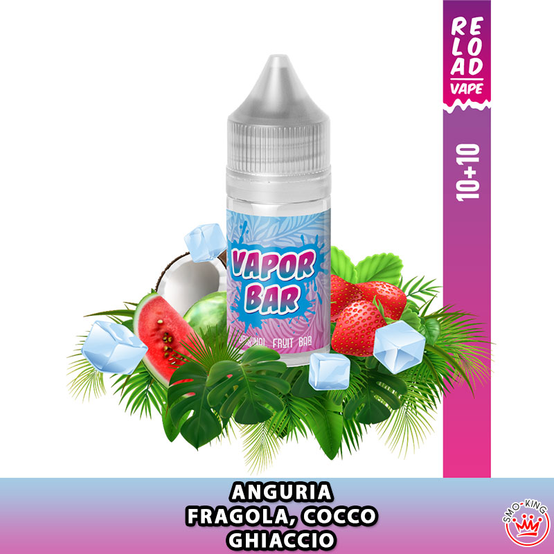 Watermelon Coconut Strawberry Vapor Bar Mini Shot 10+10 ml Reload Vape