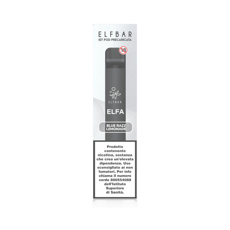 ELFA Kit Batteria Ricaricabile 500mAh + Pod Blue Razz Lemonade Elfbar