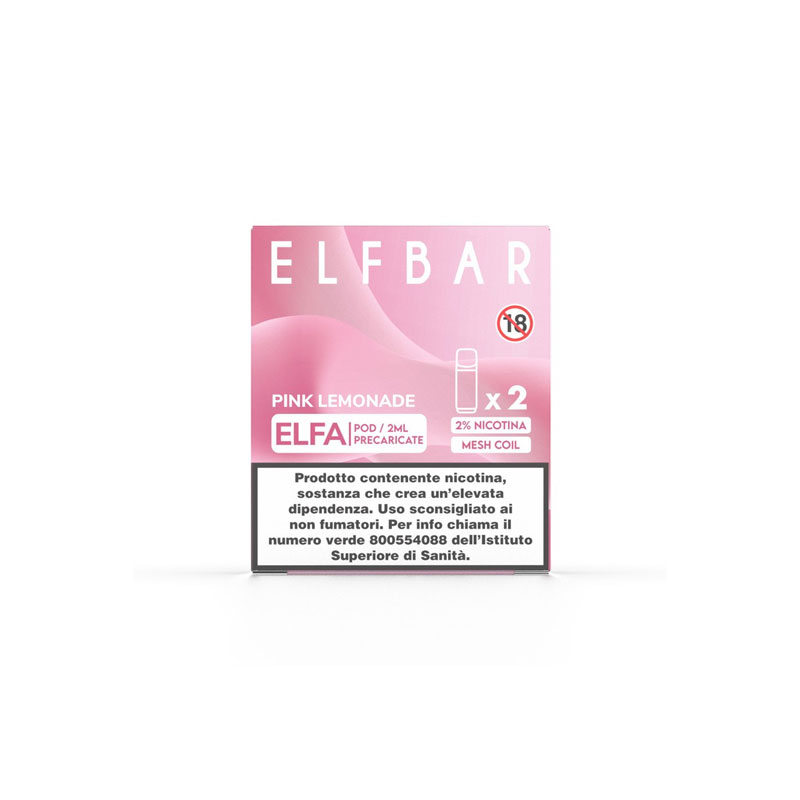 ELFA Pink Lemonade Pod Usa e Getta Elfbar 2 Pezzi