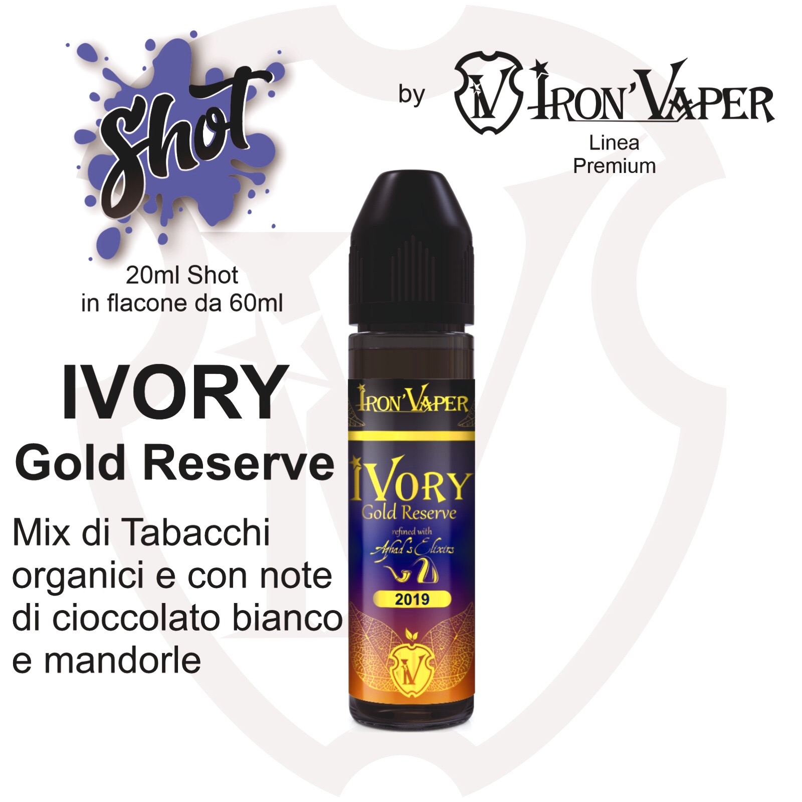 Iron Vaper Ivory Gold Reserve Aroma 20 ml Liquido per Sigaretta Elettronica