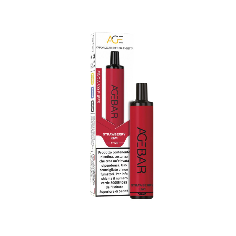 AGEBAR Strawberry Kiwi 400mAh Sigaretta Usa e Getta 800 Puff