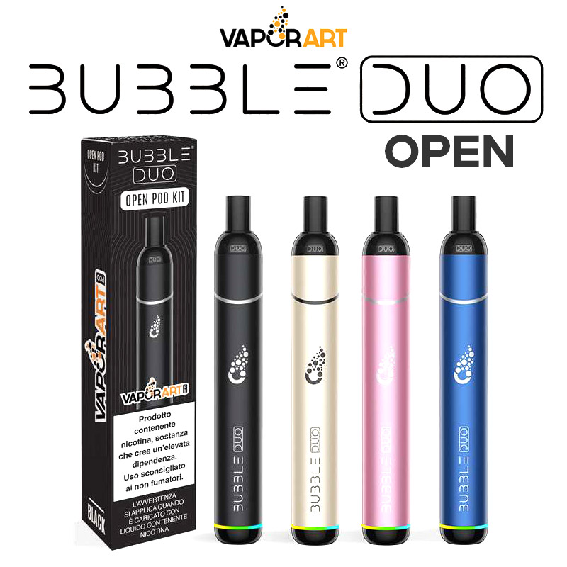 Sigaretta elettronica BUBBLE DUO Open con Pod ricaricabili e regolazione dell'aria