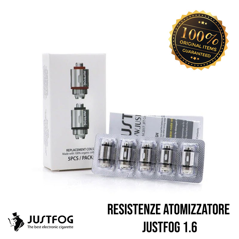 JUSTFOG Resistenze 1.6ohm G14 C14 S14 Q14 Q16 5 Pezzi per sigaretta elettronica