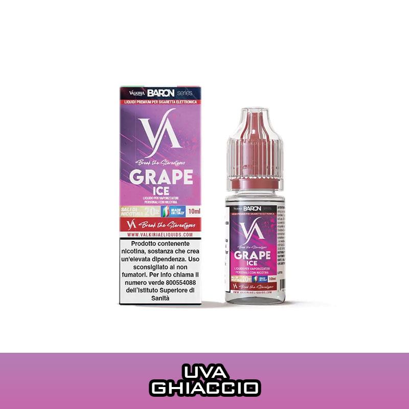 Grape Ice Liquido Pronto Nicotina 10 ml Valkiria