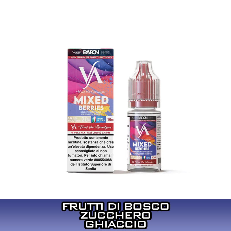 Mixed Berries Liquido Pronto Nicotina 10 ml Valkiria