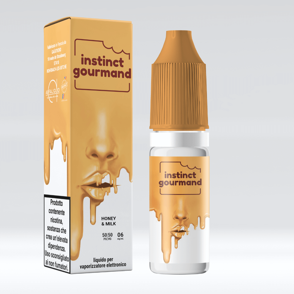 Alfaliquid Instinct Gourmand Honey & Milk 10 ml Liquido Pronto Nicotina