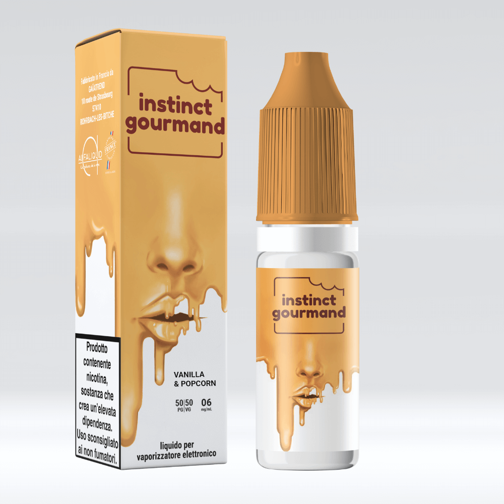 Alfaliquid Instinct Gourmand Vanilla & Popcorn 10 ml Liquido Pronto Nicotina