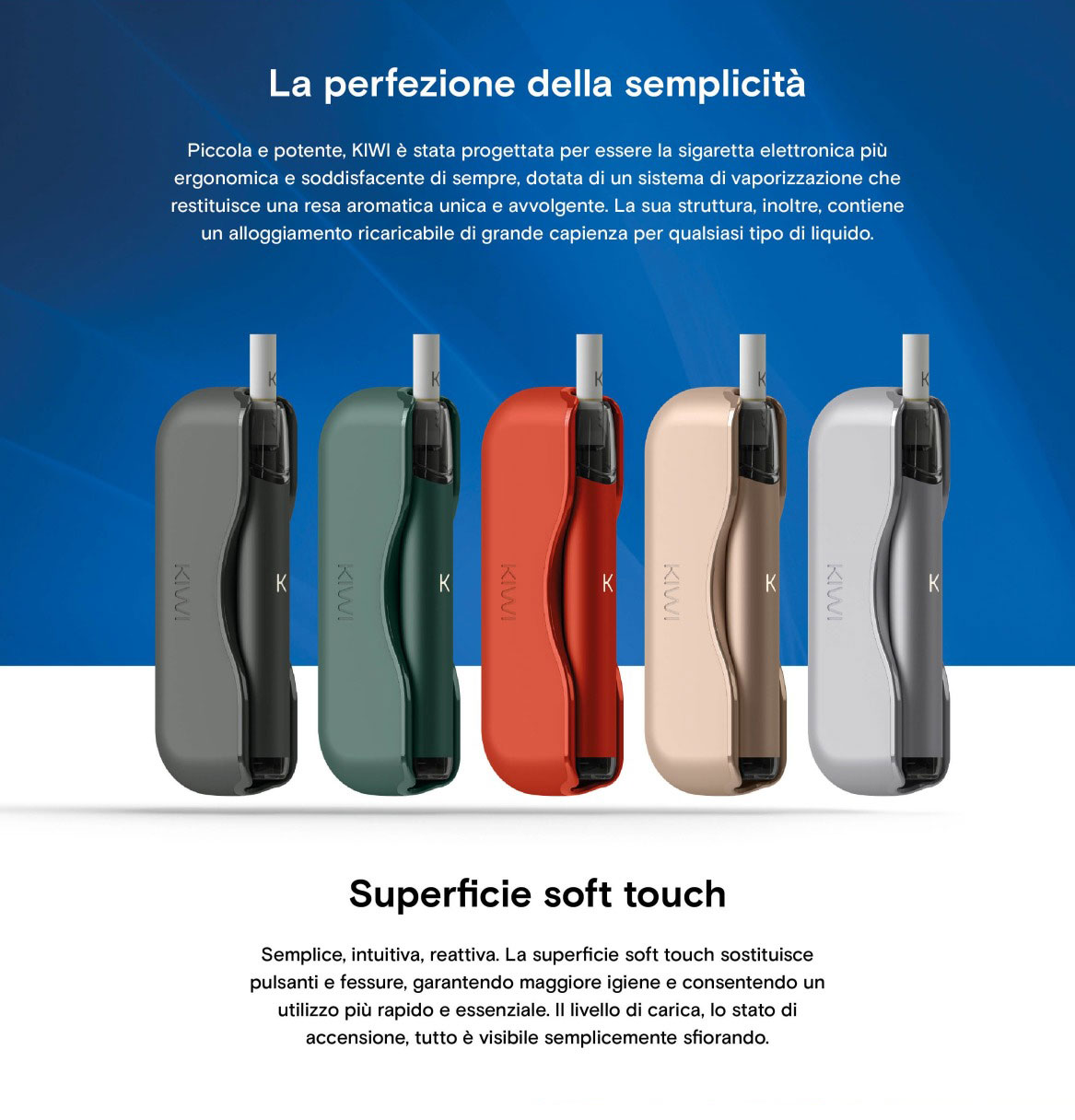 KIWI KIT SIGARETTA ELETTRONICA VAPOR POD MOD POWER BANK