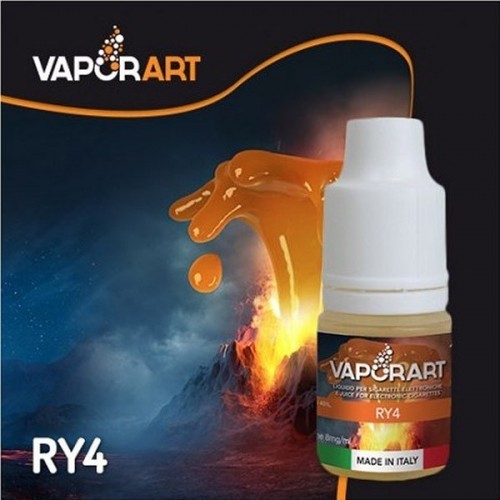 Il liquido di Vaporart ry4 con caramello e vaniglia