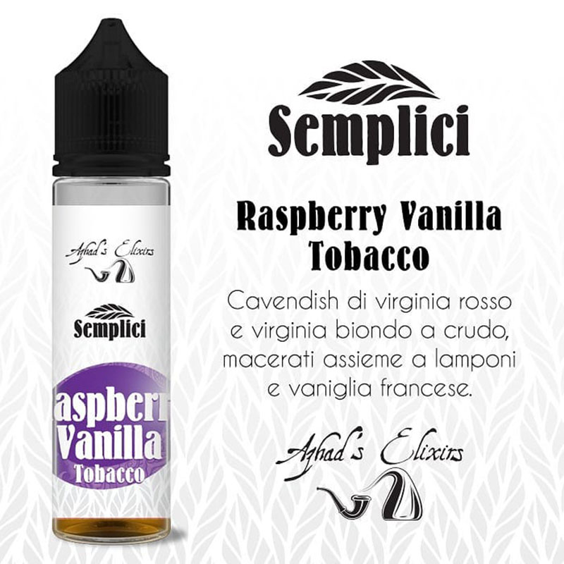 Azhad's Elixirs Semplici Raspberry Vanilla Tobacco 20 ml, Cavendish di Virginia rosso e virginia biondo con lamponi e vaniglia francese