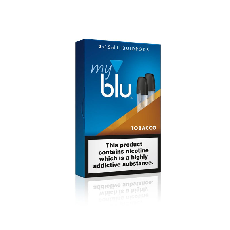 Il vero piacere di fumare una sigaretta elettronica BLU, questa liquidpods usa e getta al sapore di puro tabacco.