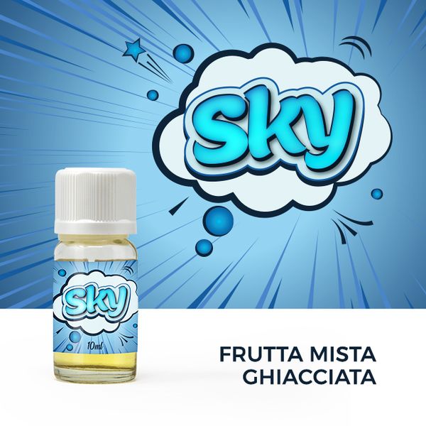 Super Flavor Sky Aroma 10 ml al sapore di frutti rossi ghiacciati.