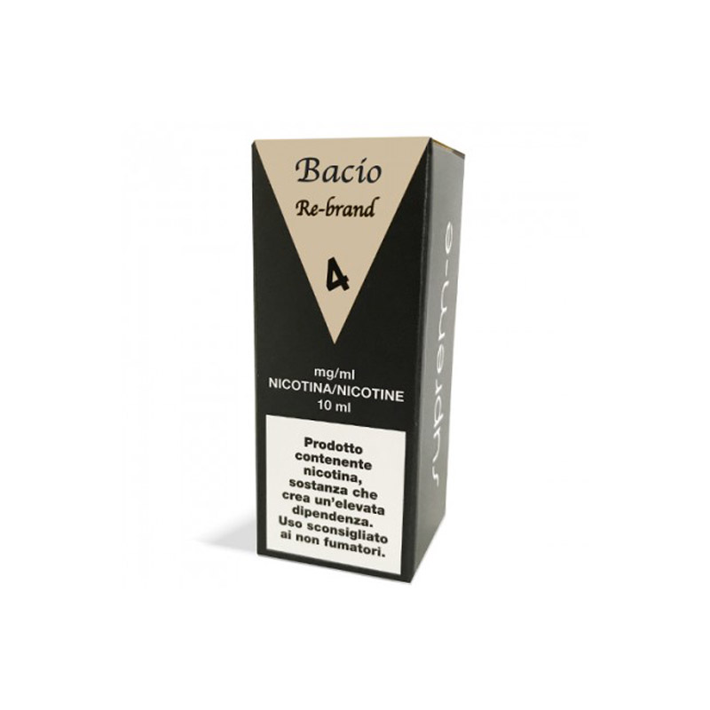 liquido pronto 10 ml suprem-e bacio rebrand cremoso con base salata al cioccolato e nocciola