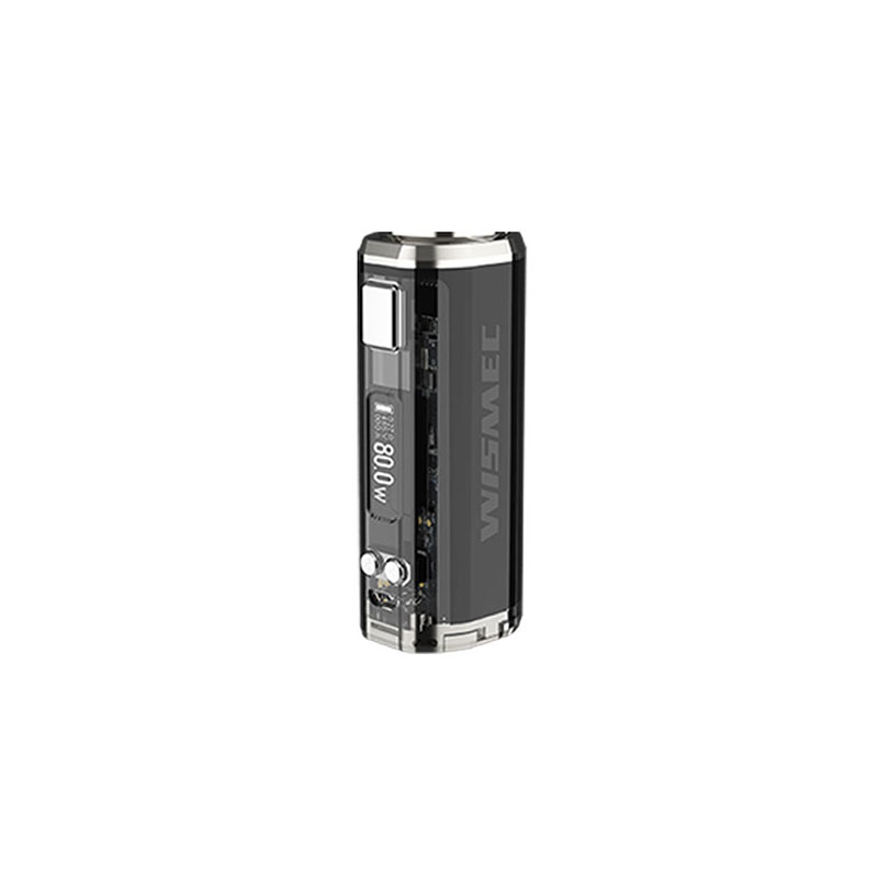 Sinuous V80 Box Mod della Wismec, alimentata da una singola batteria 18650 per 80W di potenza