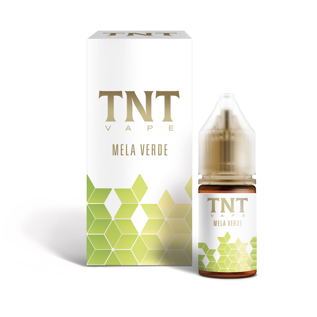 Aroma alla Mela Verde della TNT Vape serie Colors. Svapabile all day.