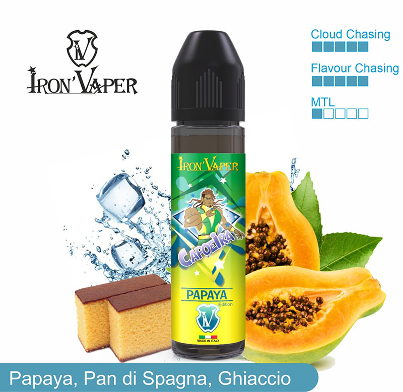 Iron Vaper Capoeira papaya Aroma 20 ml in 60 ml Liquido per Sigaretta Elettronica .web