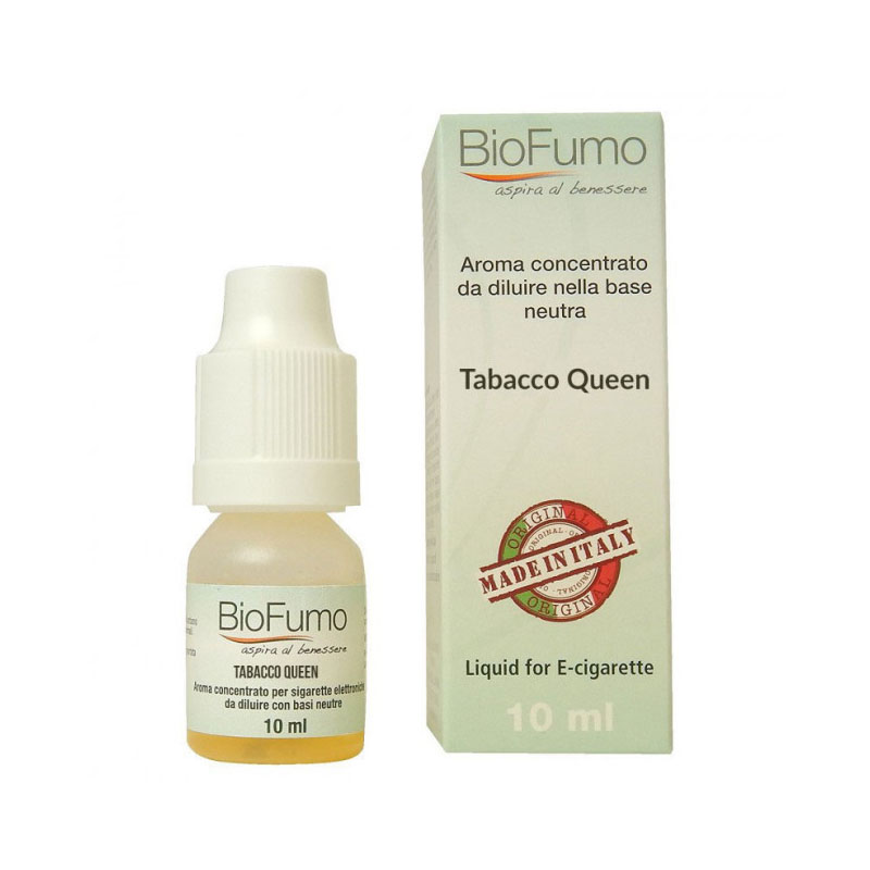 Disponibile su smo-king l'aroma concentrato Biofumo Tabacco Queen 10 ml tabaccoso cremoso