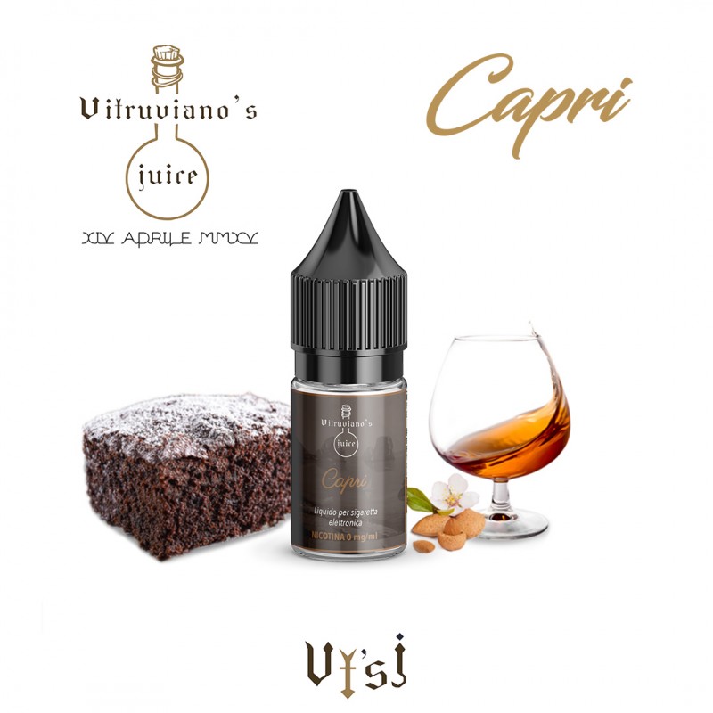 Acquista su Smo-king liquido pronto Vitruviano's Juice Capri il liquido per sigaretta elettronica al cioccolato con brandy e mandorle