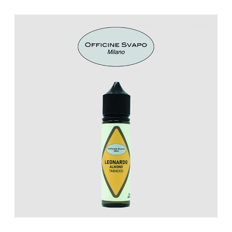 Officine Svapo Leonardo Aroma 20 ml, aroma Latino e mandorla tostata in questo aroma scomposto