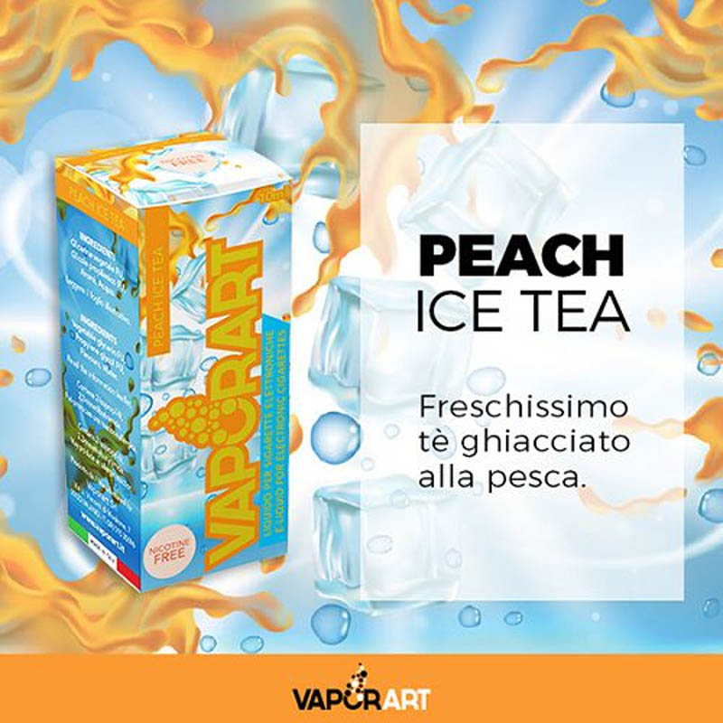 Vaporart Peach Ice Tea 10 ml Liquido Pronto Nicotina