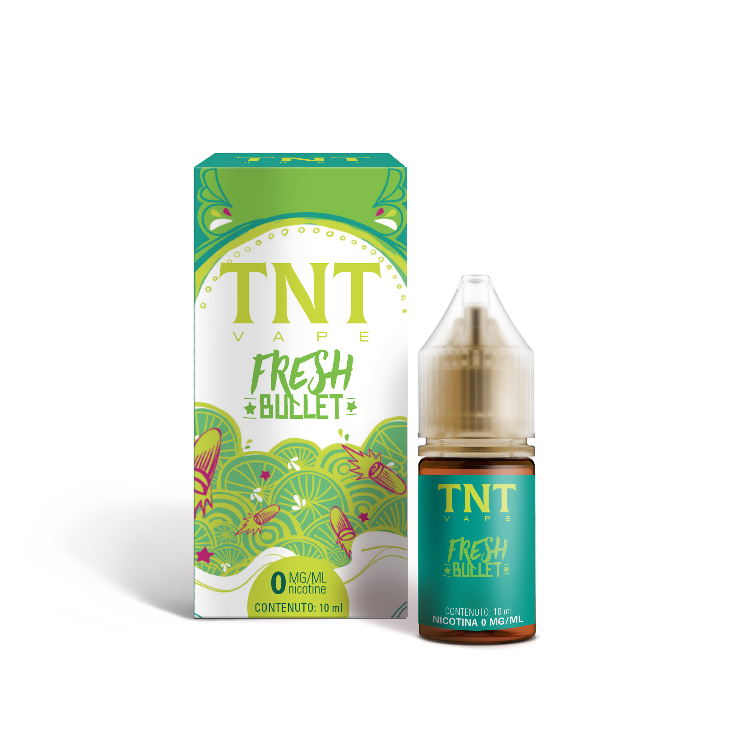 TNT Vape Fresh Bullet 10 ml Liquido Pronto Nicotina