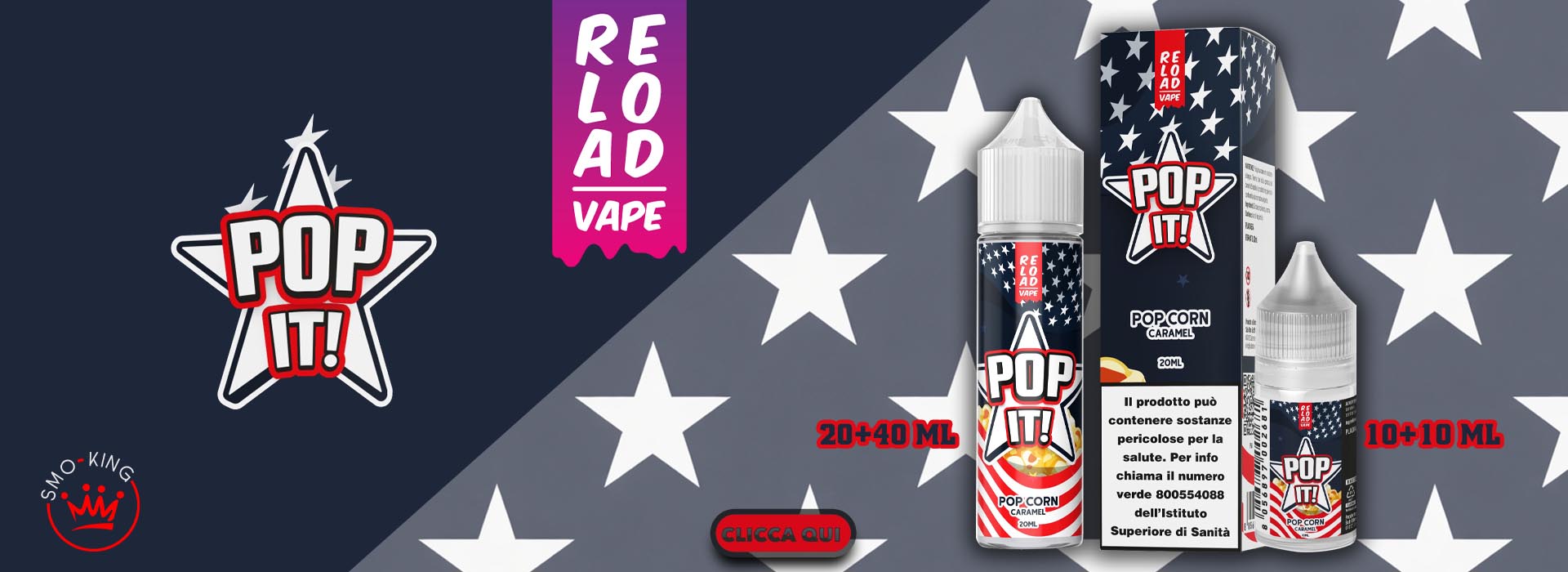 POP IT Pop Corn e Caramello by RELOAD VAPE