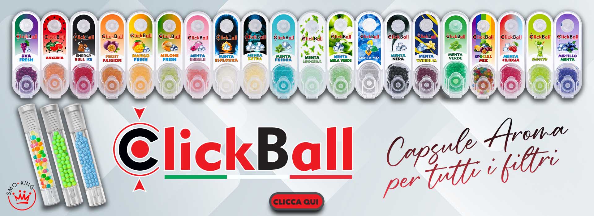 CLICK BALL Capsule Aromatizzate per Sigarette e Filtri