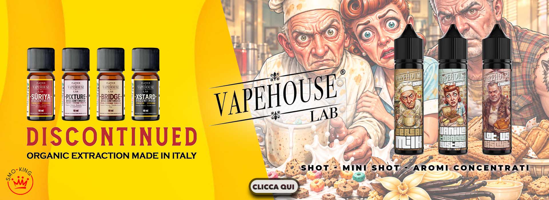 VAPEHOUSE Shot - Mini Shot - Aromi Concentrati & Linea DISCONTINUED